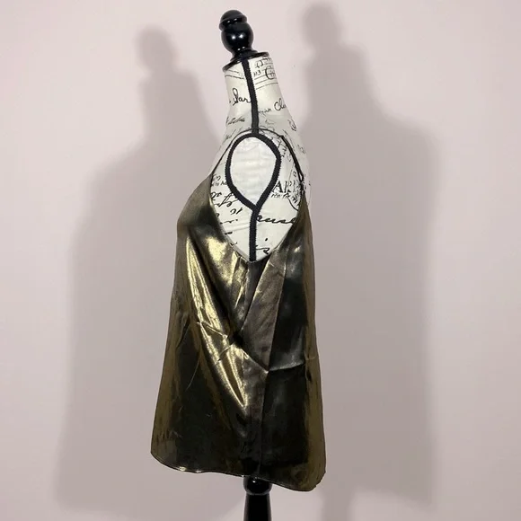 Aritzia Babaton Gold Metallic Tank Top S - Picture 4 of 7